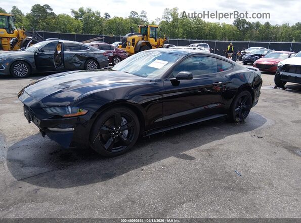 1FA6P8CF4M5118281 2021 FORD MUSTANG Black Առջևի ձախ երեք քառորդ տեսարան