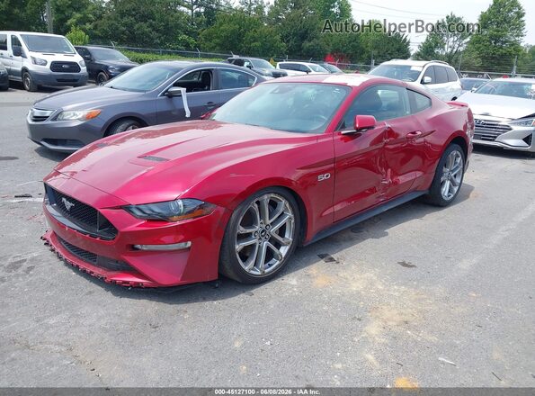 1FA6P8CF4M5150910 2021 FORD MUSTANG Burgundy Przód lewy