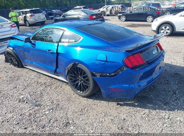 1FA6P8CF5H5262797 2017 FORD MUSTANG Blue Trasero izquierdo