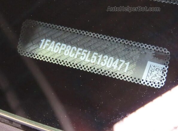 1FA6P8CF5L5130471 2020 FORD MUSTANG Gray 