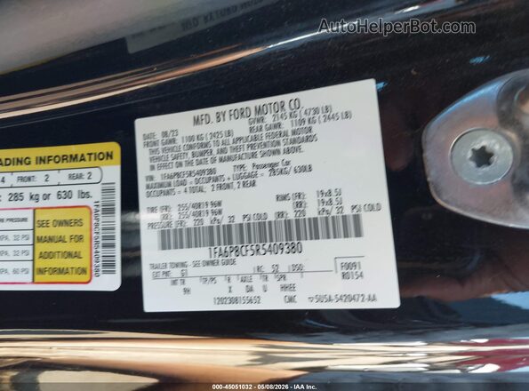 1FA6P8CF5R5409380 2024 FORD MUSTANG Black 