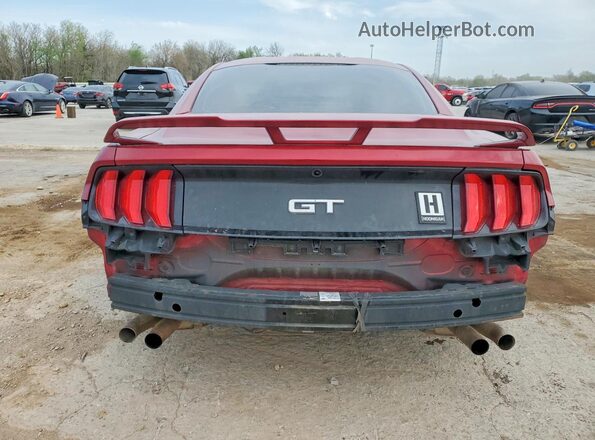 1FA6P8CF7G5267529 2016 FORD MUSTANG Red Вид ззаду