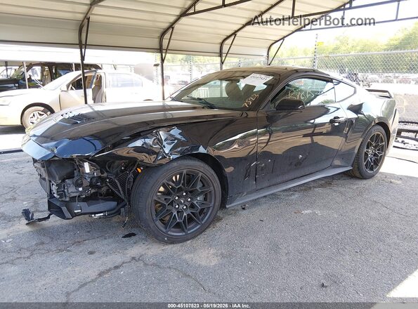 1FA6P8CF7R5423376 2024 FORD MUSTANG Black Przód lewy