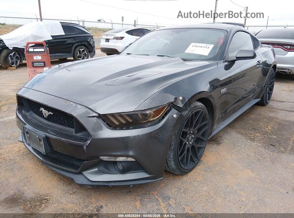 1FA6P8CF8H5344247 2017 FORD MUSTANG Gray Przód lewy