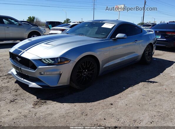 1FA6P8CF8M5126481 2021 FORD MUSTANG Silver Vista tres cuartos delantera izquierda