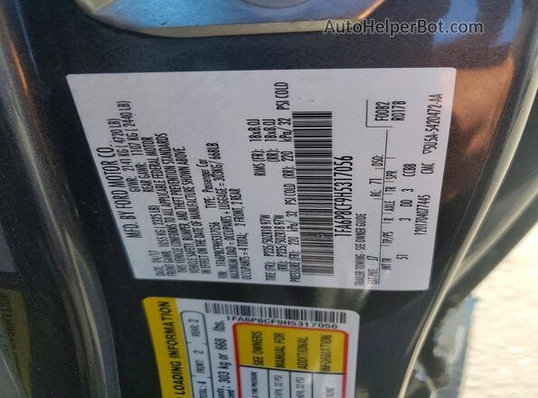1FA6P8CF9H5317056 2017 FORD MUSTANG Charcoal 