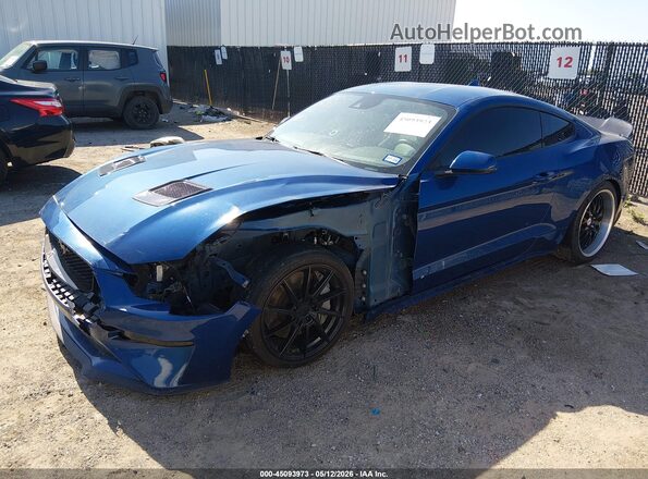 1FA6P8CF9N5133635 2022 FORD MUSTANG Blue Przód lewy