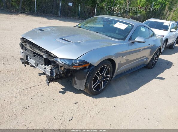 1FA6P8CFXM5151575 2021 FORD MUSTANG Silver Առջևի ձախ երեք քառորդ տեսարան