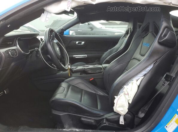 1FA6P8CFXN5139993 2022 FORD MUSTANG Blue Widok wnętrza z przodu