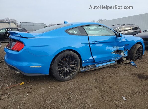1FA6P8CFXN5139993 2022 FORD MUSTANG Blue Tył prawy