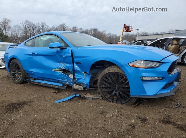 1FA6P8CFXN5139993 2022 FORD MUSTANG Blue Przód prawy