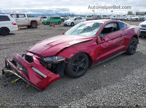 1FA6P8TH0J5145085 2018 FORD MUSTANG Темно-бордовый Передняя левая четверть