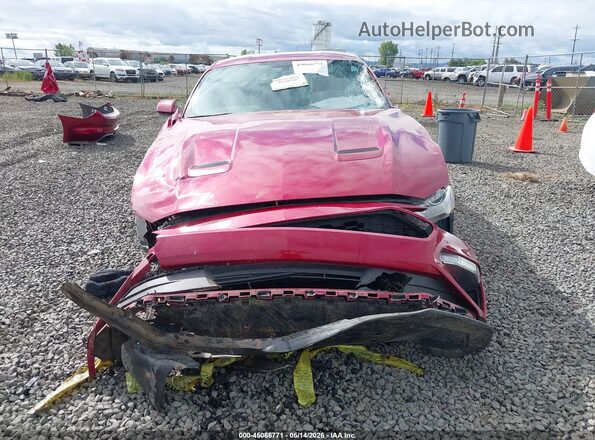 1FA6P8TH0J5145085 2018 FORD MUSTANG Темно-бордовый Вид задней части салона