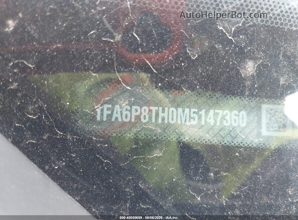 1FA6P8TH0M5147360 2021 FORD MUSTANG Black Вид підкапотного простору