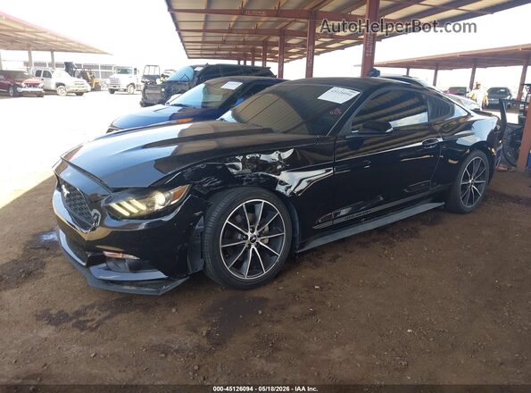 1FA6P8TH2G5237596 2016 FORD MUSTANG Черный Передняя левая четверть