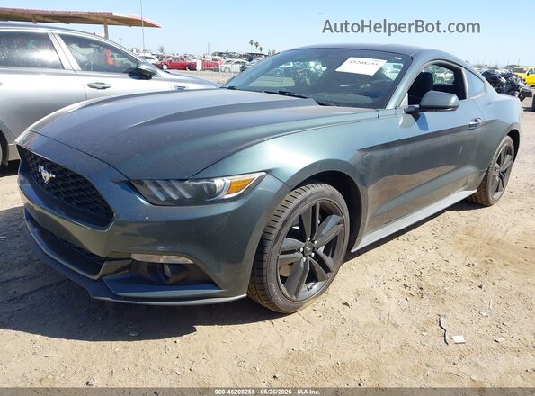 1FA6P8TH2G5273871 2016 FORD MUSTANG Green წინა მარცხენა ხედი სამი მეოთხედიდან