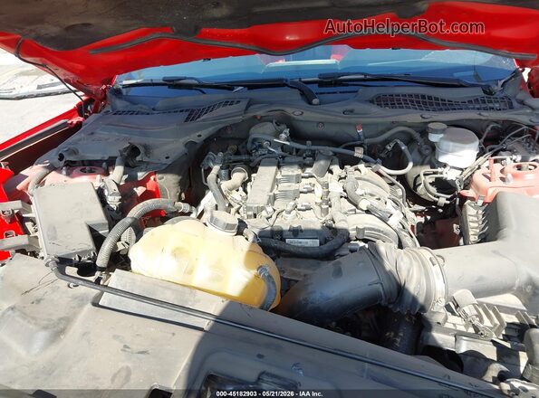 1FA6P8TH2M5150115 2021 FORD MUSTANG Красный Вид сзади