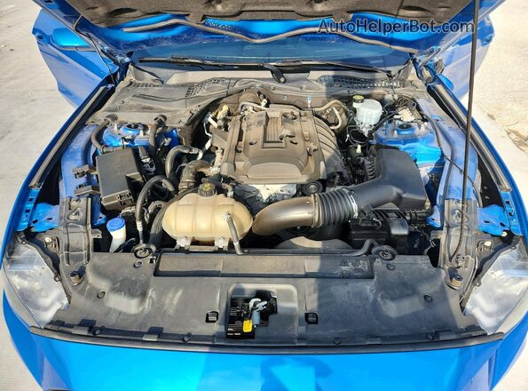 1FA6P8TH4L5130074 2020 FORD MUSTANG Blue Вид задньої частини салону