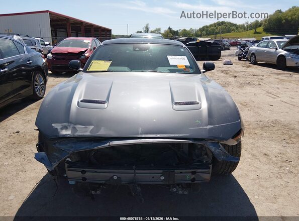 1FA6P8TH4N5148593 2022 FORD MUSTANG Серый Вид задней части салона