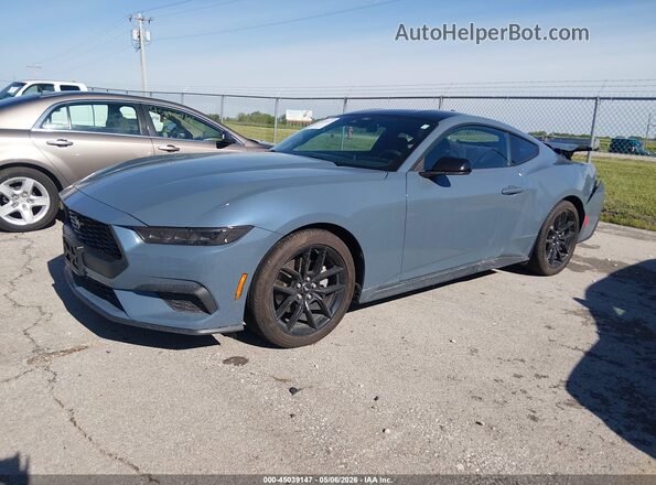 1FA6P8TH4S5121583 2025 FORD MUSTANG Blue წინა მარცხენა ხედი სამი მეოთხედიდან