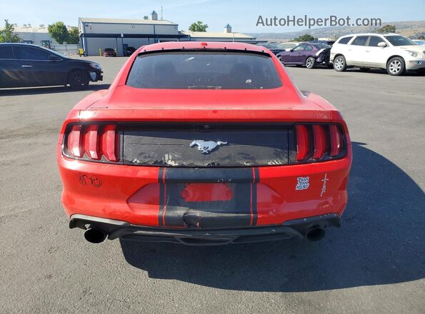 1FA6P8TH5K5123598 2019 FORD MUSTANG Red უკანა ხედი
