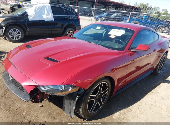 1FA6P8TH5L5126809 2020 FORD MUSTANG Red წინა მარცხენა ხედი სამი მეოთხედიდან