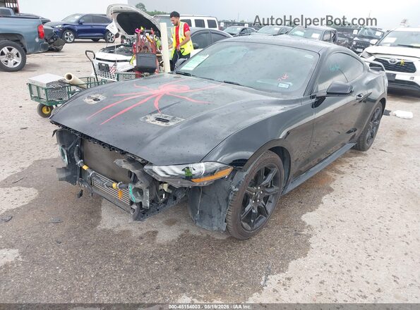 1FA6P8TH6K5202794 2019 FORD MUSTANG Черный Передняя левая четверть