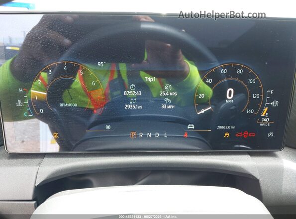 1FA6P8TH6S5124291 2025 FORD MUSTANG White Вид задніх сидінь