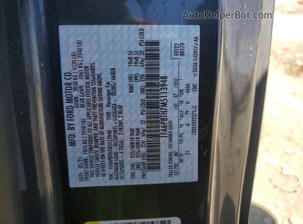 1FA6P8TH7M5113948 2021 FORD MUSTANG Gray 