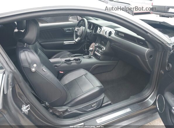 1FA6P8TH8G5221385 2016 FORD MUSTANG Серый Вид салона спереди