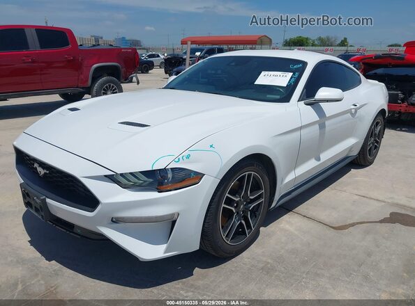 1FA6P8TH8N5101258 2022 FORD MUSTANG White Առջևի ձախ երեք քառորդ տեսարան