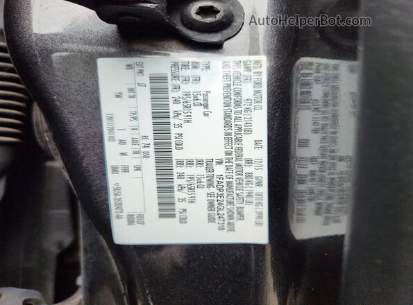 1FADP3E24GL247318 2016 FORD FOCUS Gray 
