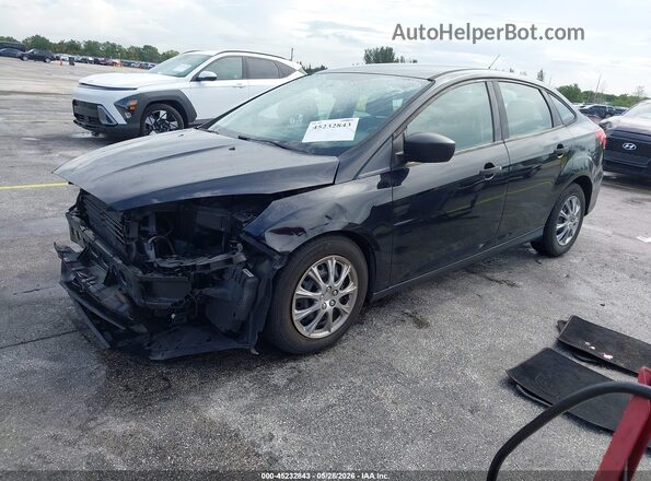 1FADP3E28HL337833 2017 FORD FOCUS Black Przód lewy