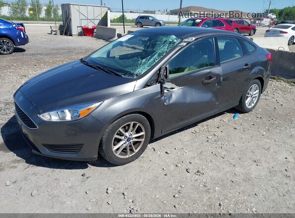 1FADP3F24JL252587 2018 FORD FOCUS Gray წინა მარცხენა ხედი სამი მეოთხედიდან