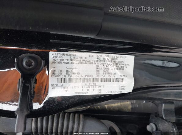 1FADP3F24JL327515 2018 FORD FOCUS Black Widok komory silnika