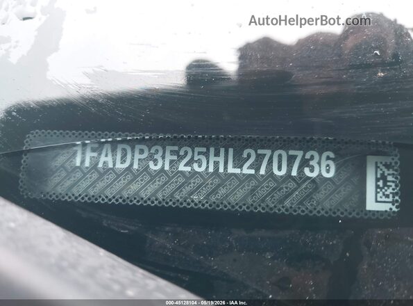 1FADP3F25HL270736 2017 FORD FOCUS Gray Вид підкапотного простору