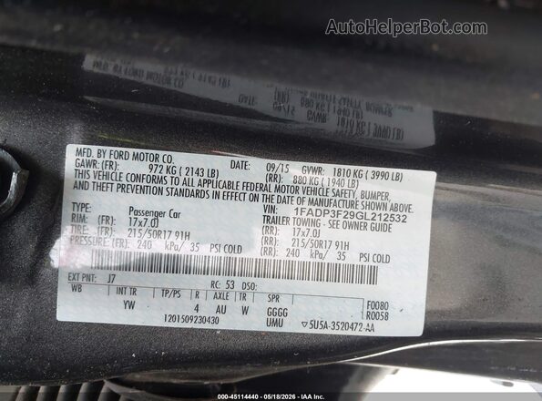 1FADP3F29GL212532 2016 FORD FOCUS Gray Շարժիչի բաժամունքի տեսք