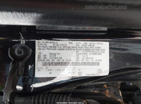1FADP3F2XGL271248 2016 FORD FOCUS Черный Вид подкапотного пространства