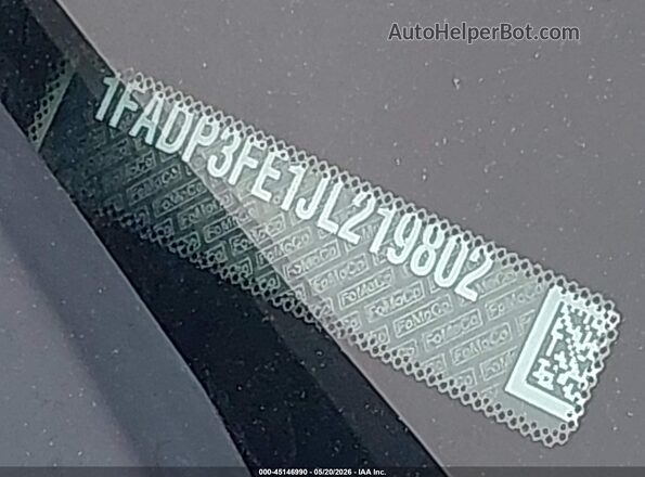 1FADP3FE1JL219802 2018 FORD FOCUS White Engine compartment view