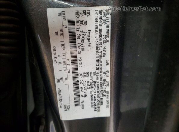 1FADP3FE4HL266168 2017 FORD FOCUS Gray 