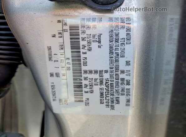 1FADP3FE5JL210181 2018 FORD FOCUS Silver Widok komory silnika