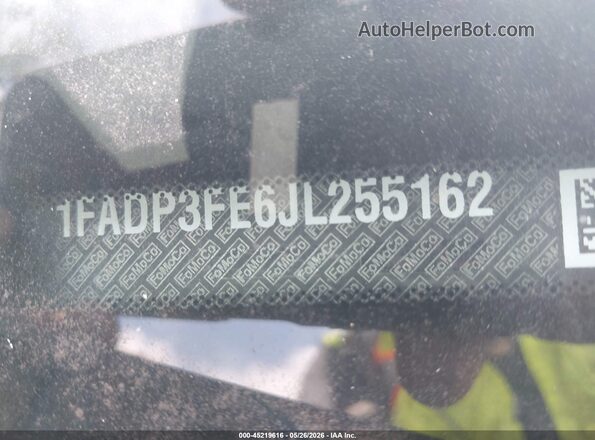 1FADP3FE6JL255162 2018 FORD FOCUS Black Շարժիչի բաժամունքի տեսք