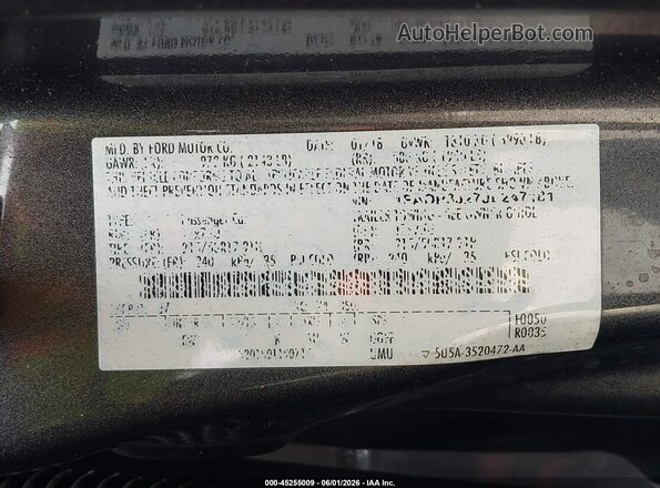 1FADP3J27JL247181 2018 FORD FOCUS Серый 