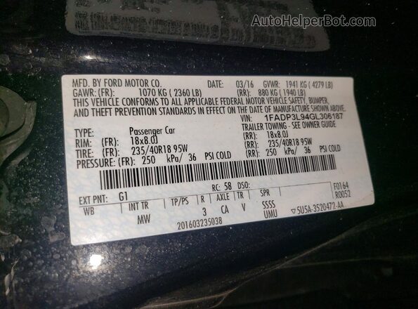 1FADP3L94GL306187 2016 FORD FOCUS Black 