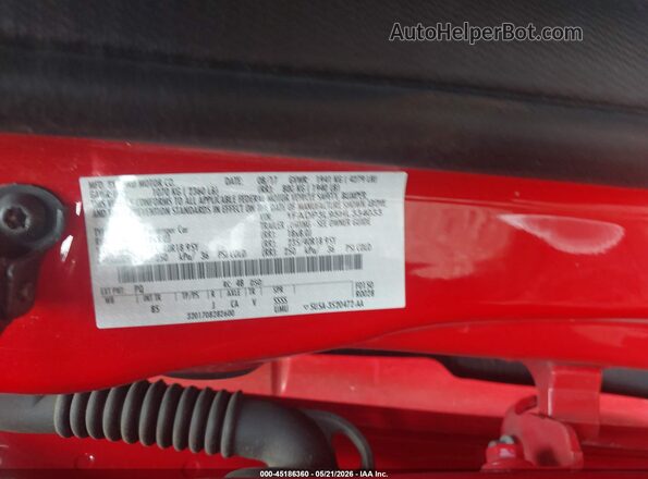 1FADP3L95HL334033 2017 FORD FOCUS ST Red Вид підкапотного простору