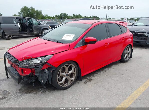 1FADP3L99HL258249 2017 FORD FOCUS ST Red წინა მარცხენა ხედი სამი მეოთხედიდან