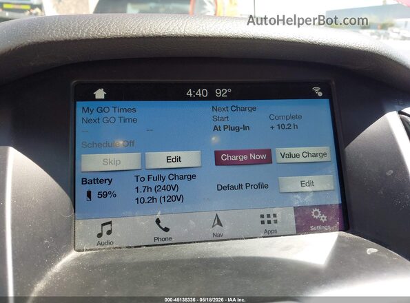 1FADP3R42HL263787 2017 FORD FOCUS ELECTRIC Красный Панорамный вид салона 360°