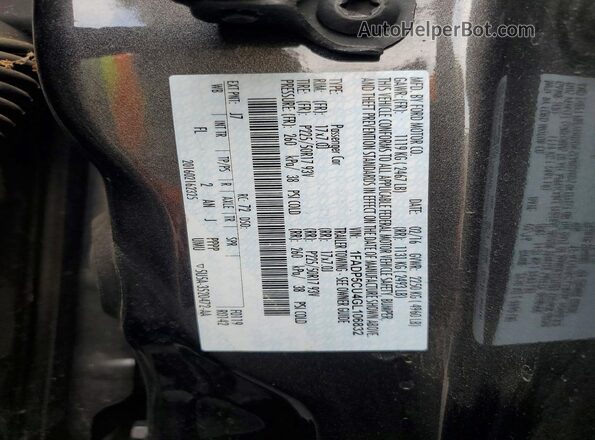 1FADP5CU4GL106832 2016 FORD C-MAX Gray Вид наклейки з VIN-кодом