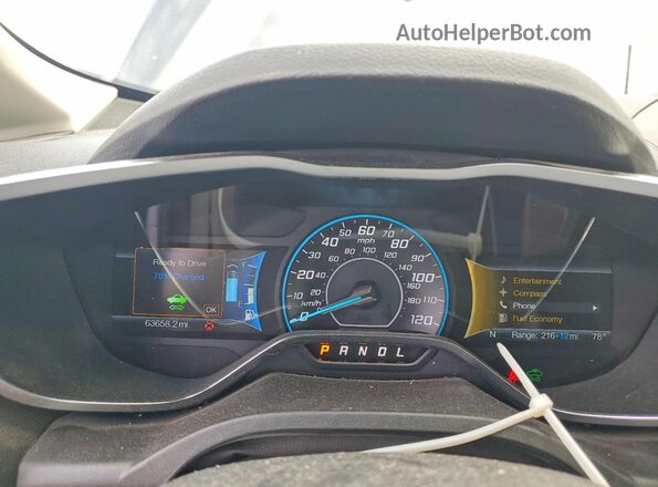 1FADP5CU4GL106832 2016 FORD C-MAX Gray Вид щитка приладів