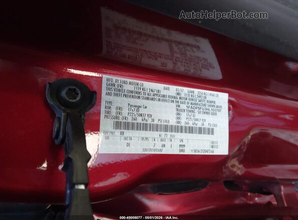 1FADP5FU3HL103787 2017 FORD C-MAX ENERGI Red Вид підкапотного простору